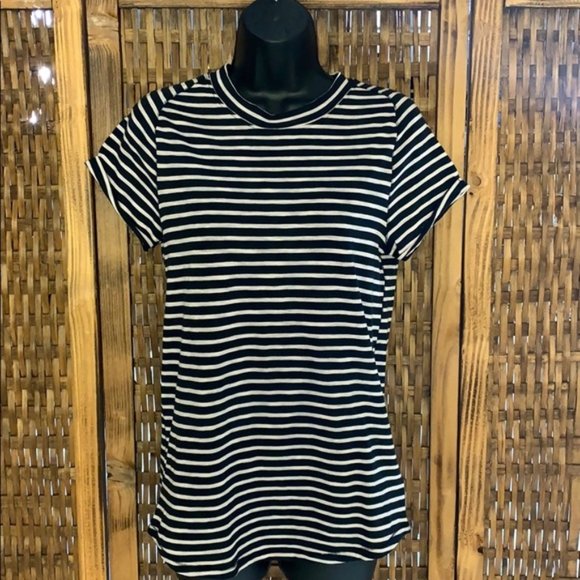 NWT Free People Night Sky Stripe T Shirt Black - Picture 4 of 10